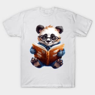 Panda with Book T-Shirt